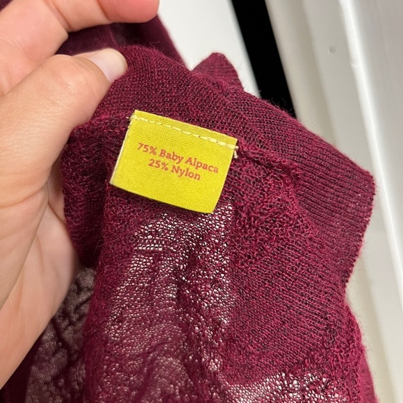 Kuna Peruvian Baby Alpaca Luxury High Low Semi-Sheer Sweater Size US M MSRP $300 - Picture 4 of 10